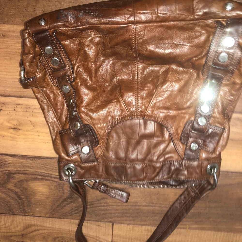 Brown leather bag